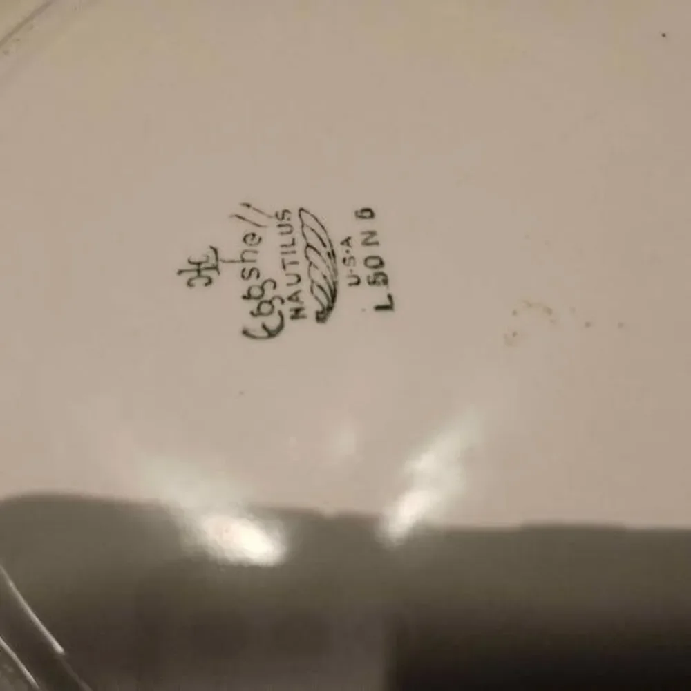 Eggshell Nautilus One chip on bottom Floral Ceramic Oval Serving Platter